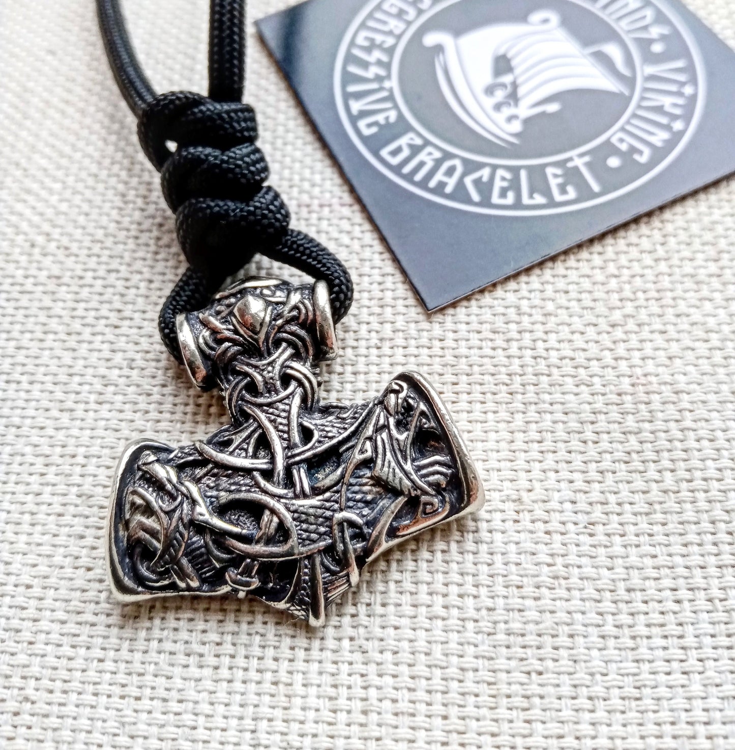 Mjolnir pendant for mens necklace Thor's Hammer steel clasp for bracelet from paracord
