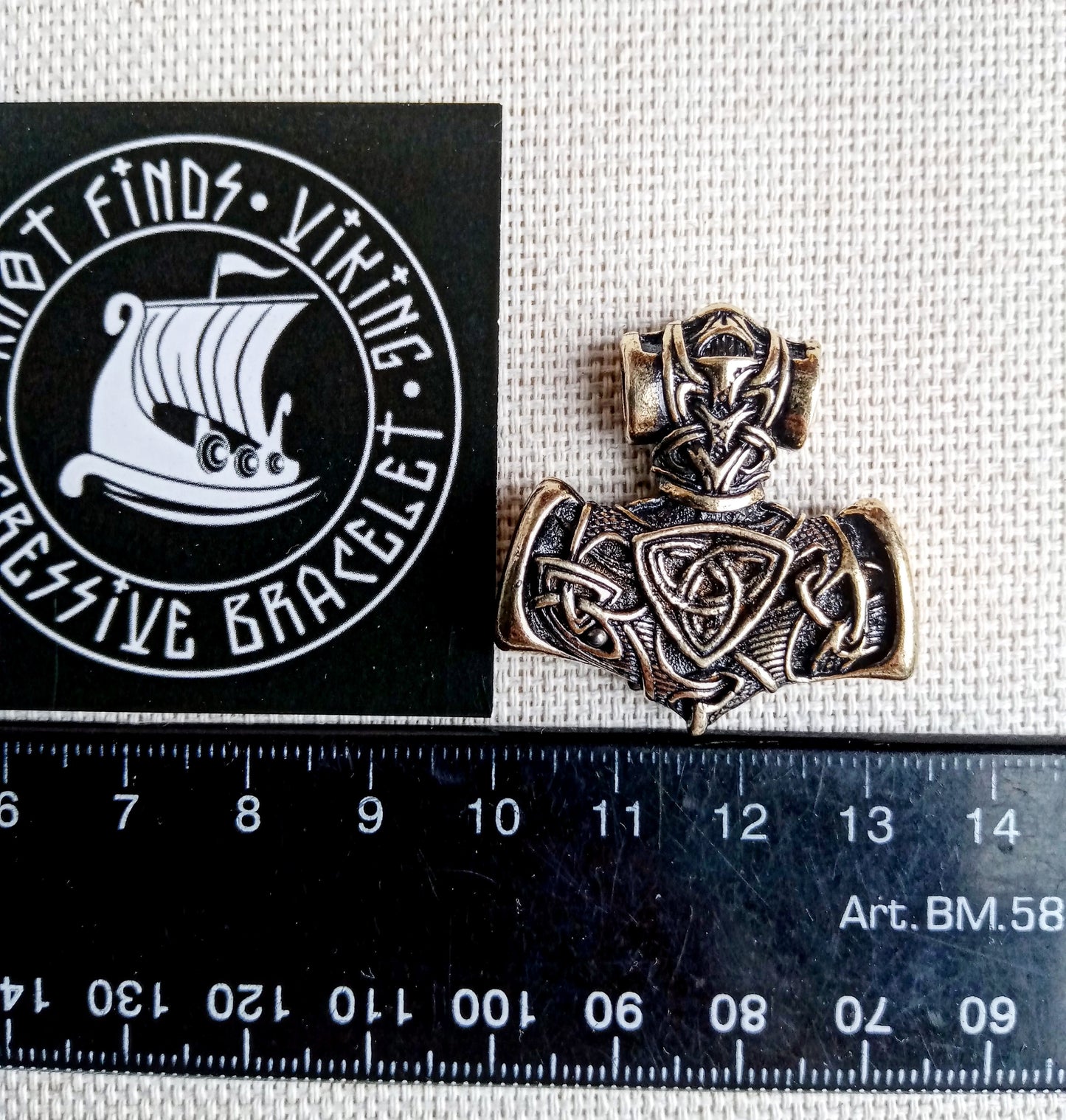 Mjolnir pendant for mens necklace Thor's Hammer clasp for bracelet from paracord, Viking style