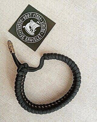 Hunter black bracelet. Unloading camping bangle made of Mad Max paracord, Army style, a great gift for men.