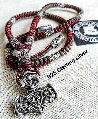 925 Sterling silver men's necklace, Vikings jewelry, men's accessories. Mjolnir necklace Scandinavian style.