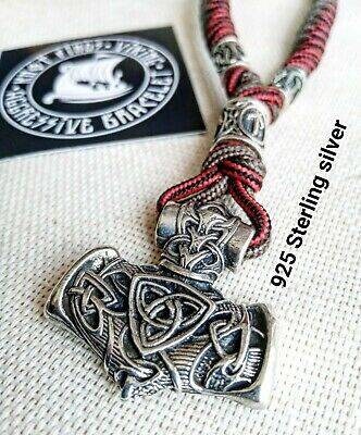925 Sterling silver men's necklace, Vikings jewelry, men's accessories. Mjolnir necklace Scandinavian style.
