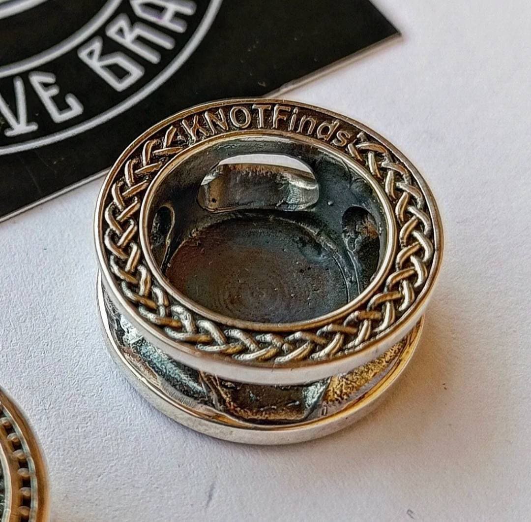 Steel Round Bead VALKNUT Bead for Bracelet Viking Jewelry Men's Accessory. Original author's products. Manual casting.