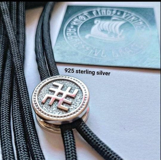 925 Sterling Silver Round Bead SVAROG Bead for Bracelet Viking Jewelry Men's Accessory. Original author's products.