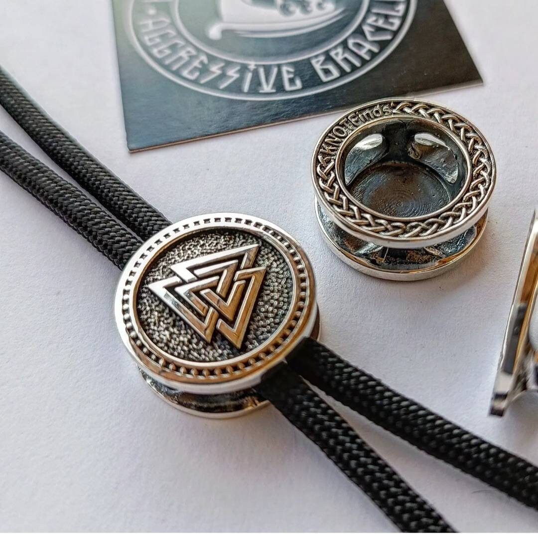 Steel Round Bead VALKNUT Bead for Bracelet Viking Jewelry Men's Accessory. Original author's products. Manual casting.