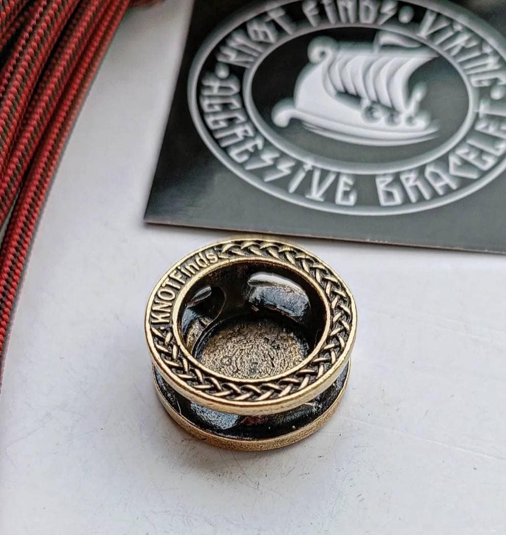 HORROR HELMET. Bead for Bracelet. Viking Jewelry. Norse mythology. Paracord bracelet.