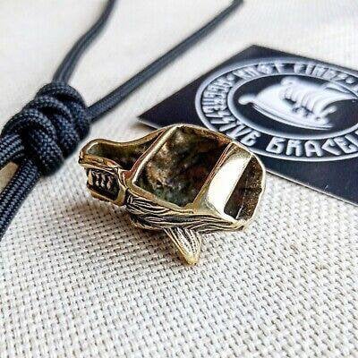 Wolf brass beads for paracord bracelet. Wolf head. Viking jewelry. Scandinavian Wolf. Bracelet for brutality men.