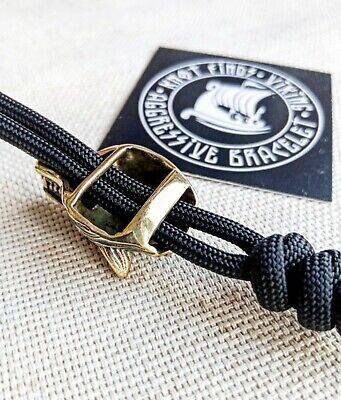 Wolf brass beads for paracord bracelet. Wolf head. Viking jewelry. Scandinavian Wolf. Bracelet for brutality men.