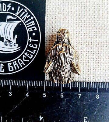 Wolf brass beads for paracord bracelet. Wolf head. Viking jewelry. Scandinavian Wolf. Bracelet for brutality men.