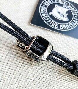 Wolf steel beads for paracord bracelet. Wolf head. Viking jewelry. Scandinavian Wolf. Bracelet for brutality men.