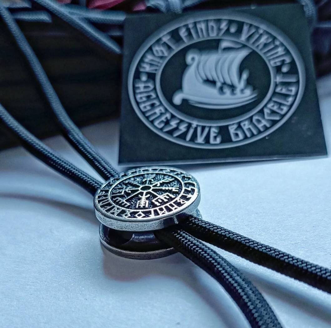 VEGVISIR Steel Round Bead Bead for Bracelet Viking Jewelry Men's Accessory. Original author's products.