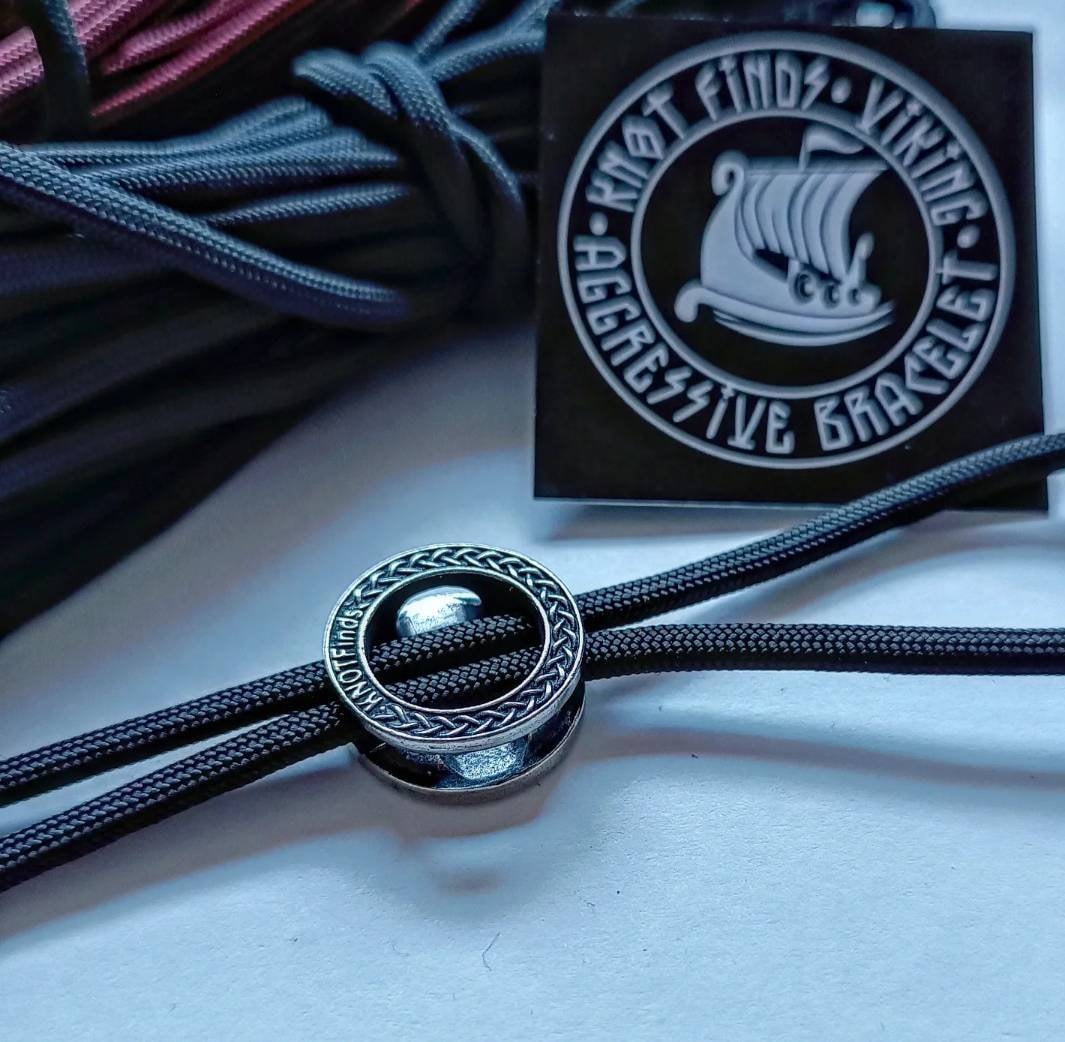 VEGVISIR Steel Round Bead Bead for Bracelet Viking Jewelry Men's Accessory. Original author's products.