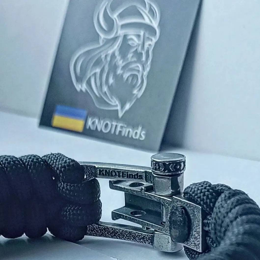 Viking protective amulet with steel beads Valkyrie, Vegvisir, Valknut. Scandinavian jewelry.