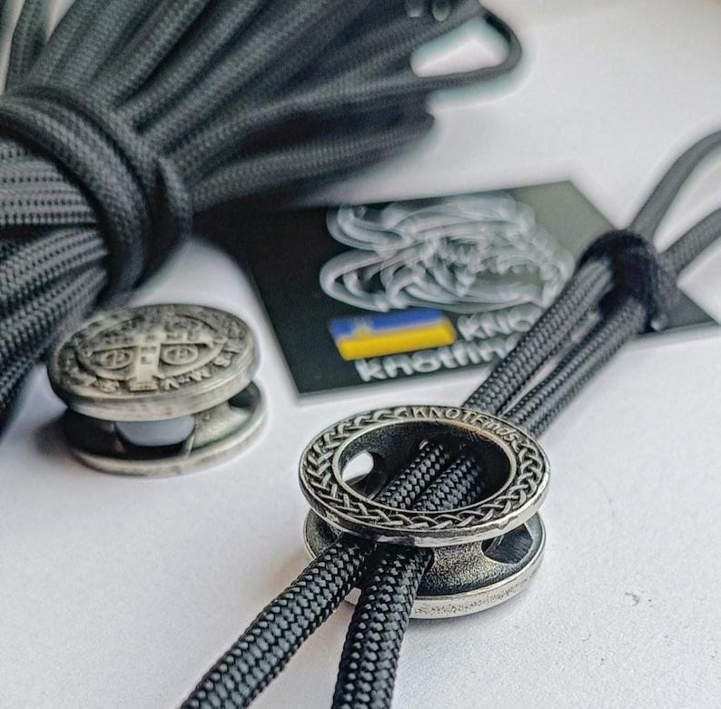 Saint Benedict Medal Bead for Paracord Bracelet | Catholic Protection Charm | Stainless Steel | Ships from USA