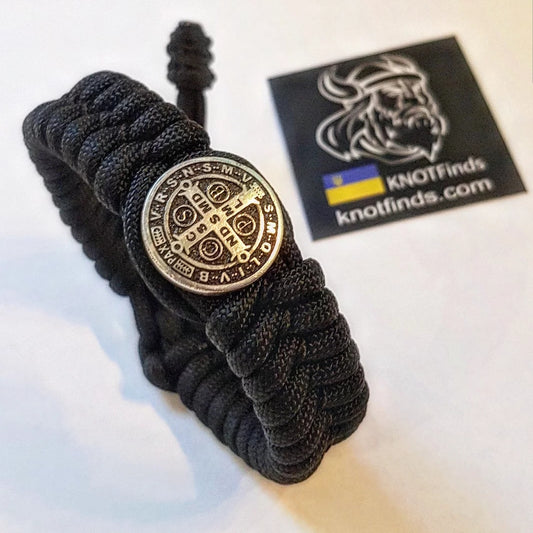 Exorcist Bracelet | St. Benedict Cross Bracelet | Catholic Paracord Bracelet | Religious Gift for Men & Women | Handmade Vatican Jewelry