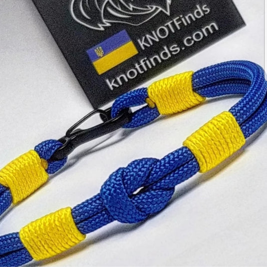 Ukrainian bracelet. Thin paracord bangle. Ukrainian symbol. Glory to Ukraine.