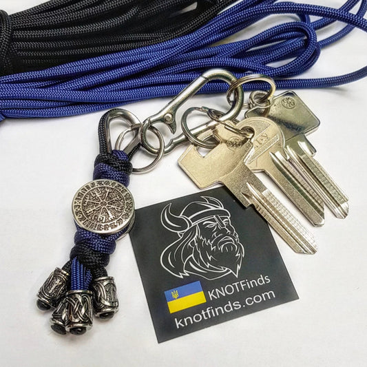 Handcrafted Stainless Steel Vegvisir Viking Compass Keychain – A Unique Nordic/Heritage Gift