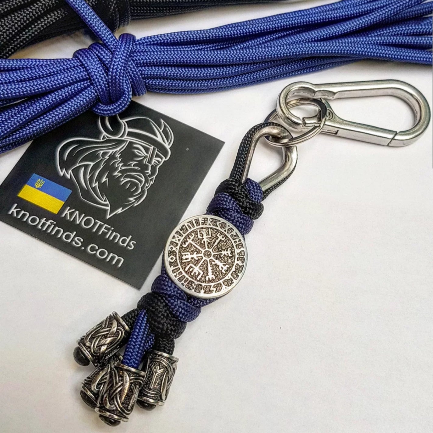 Handcrafted Stainless Steel Vegvisir Viking Compass Keychain – A Unique Nordic/Heritage Gift