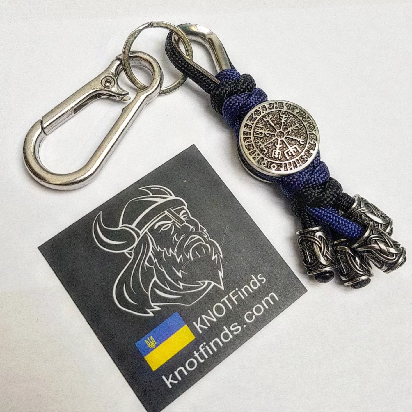Handcrafted Stainless Steel Vegvisir Viking Compass Keychain – A Unique Nordic/Heritage Gift