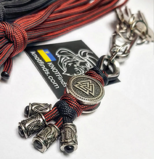 Handcrafted Stainless Steel Valknut Viking Symbol Keychain – A Unique Nordic/Heritage Gift