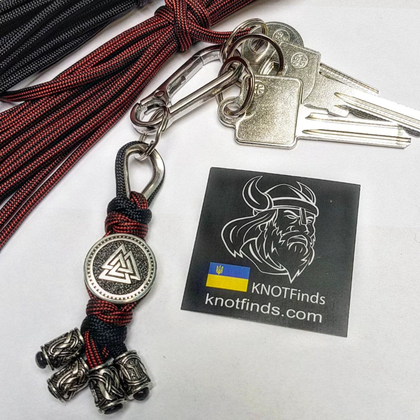 Handcrafted Stainless Steel Valknut Viking Symbol Keychain – A Unique Nordic/Heritage Gift