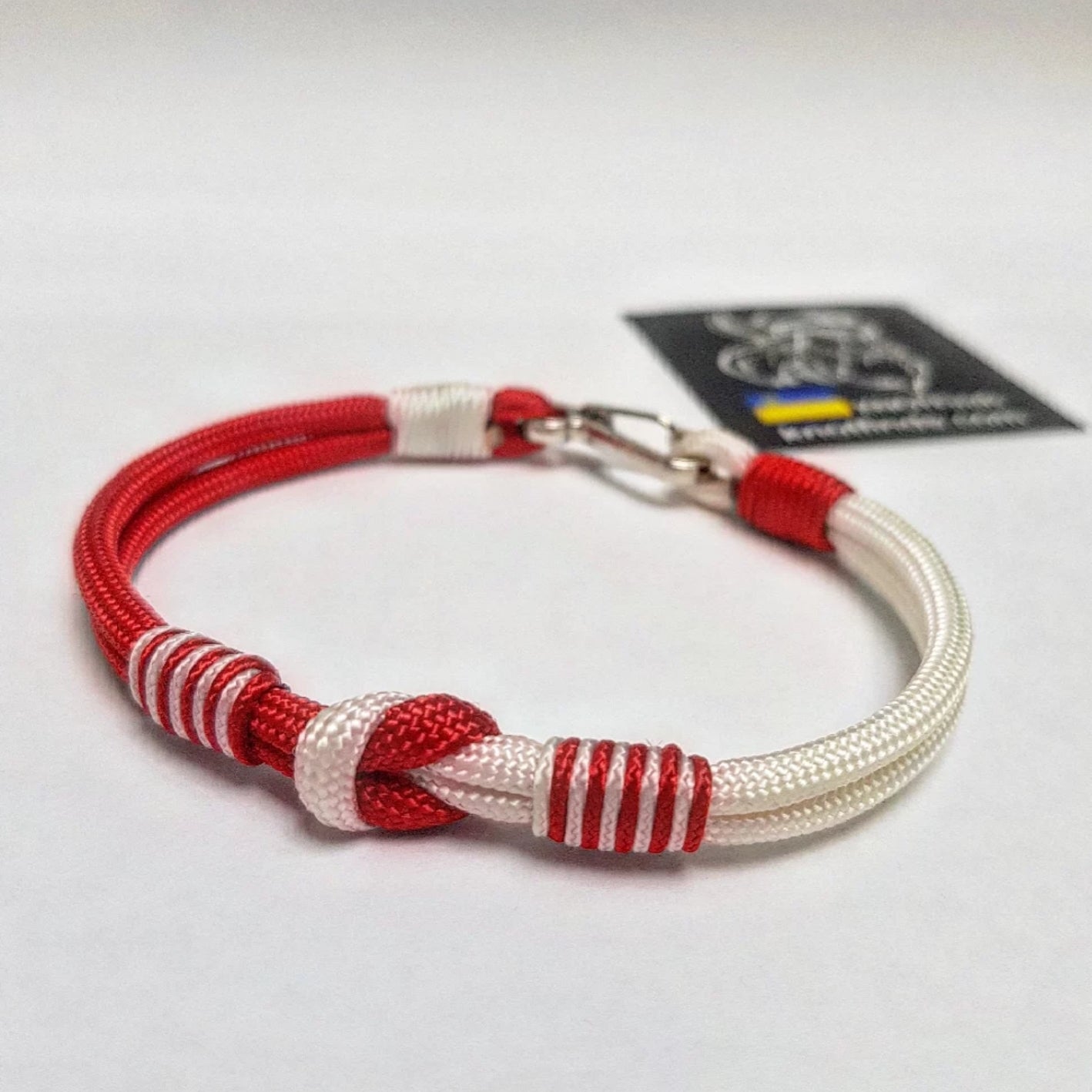 Handmade Polish Paracord Bracelet – Thin Military Carabiner Bracelet | Poland Flag | Waterproof Survival Rope Bracelet for Men and Women