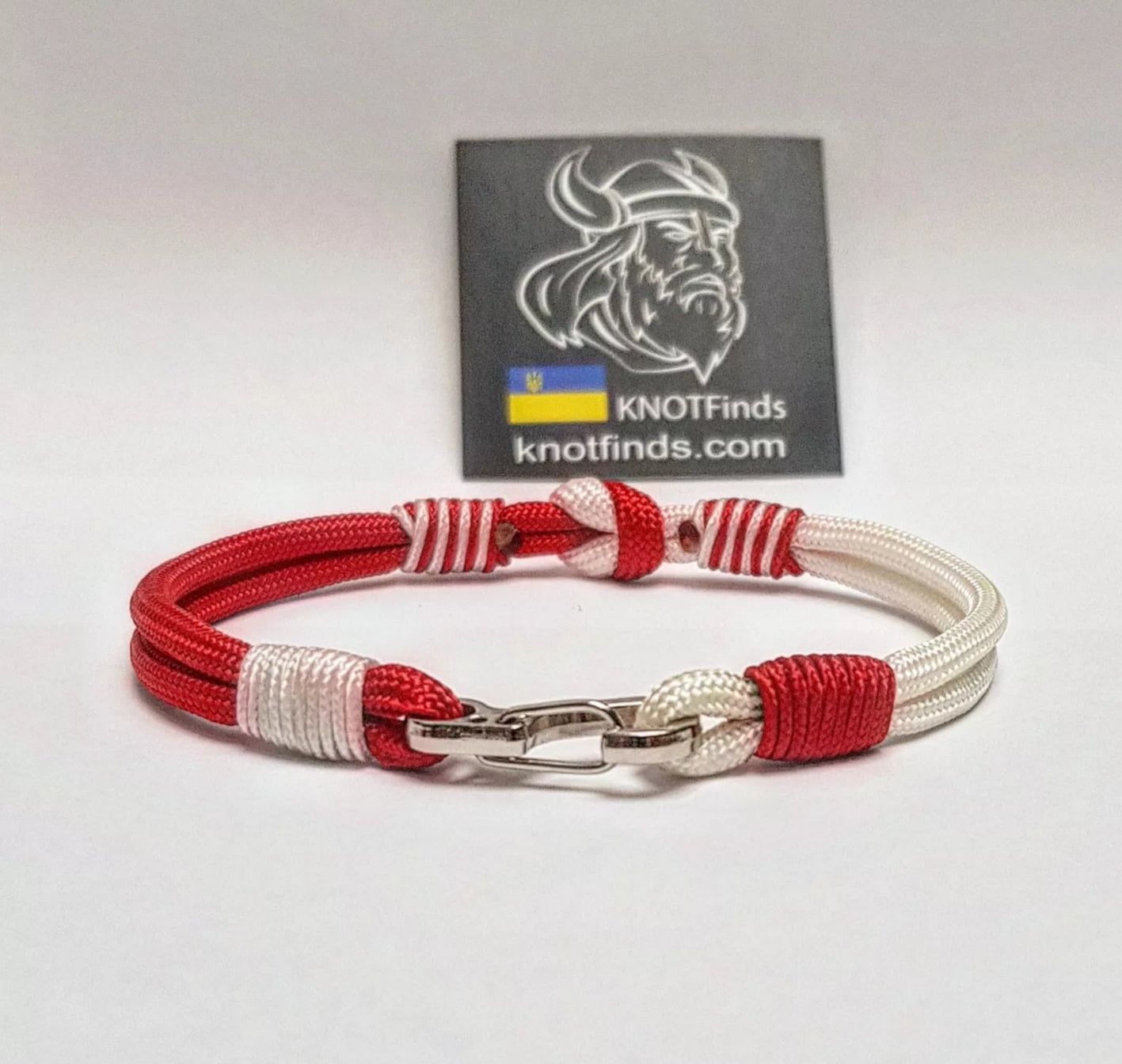Handmade Polish Paracord Bracelet – Thin Military Carabiner Bracelet | Poland Flag | Waterproof Survival Rope Bracelet for Men and Women