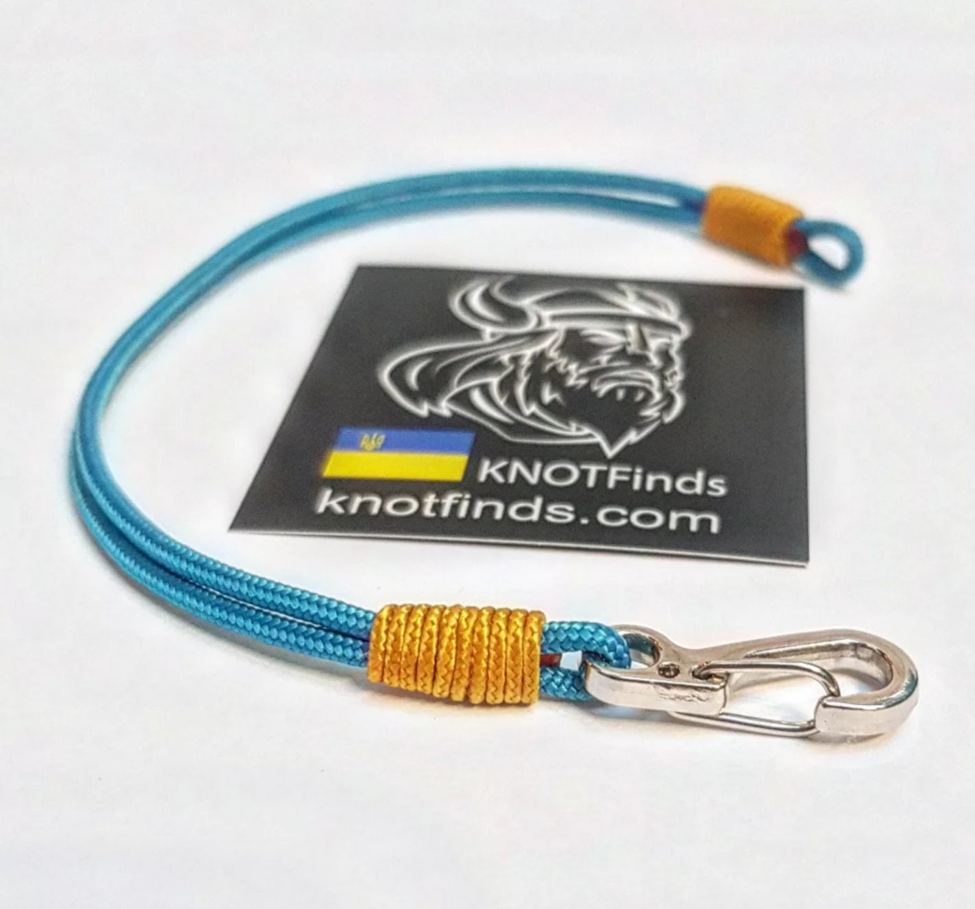 Skyline Paracord Bracelet – Sky Blue & Gold Minimalist Nautical Bracelet, Unisex Waterproof Microcord Accessory, Handmade Gift for Men Women