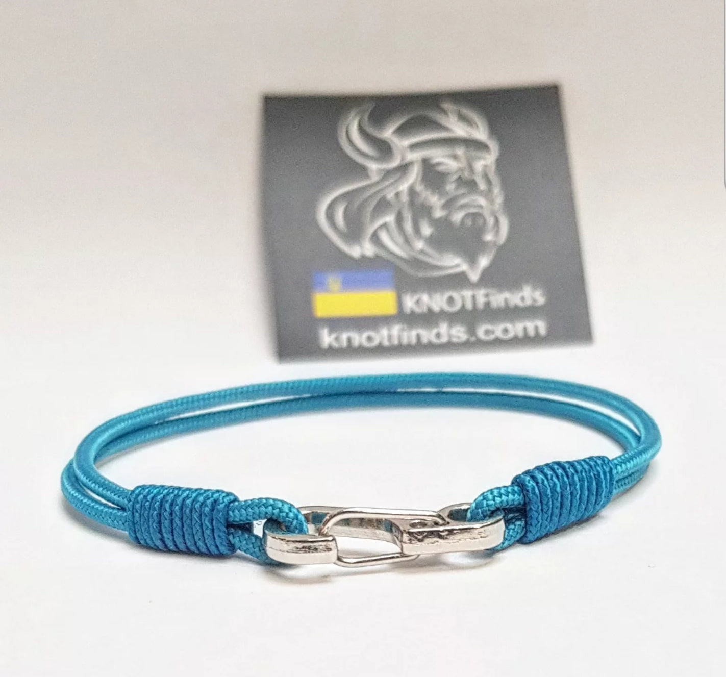 Skyline Solo – Ultra-Thin Sky Blue Paracord Bracelet | Minimalist Microcord Amulet