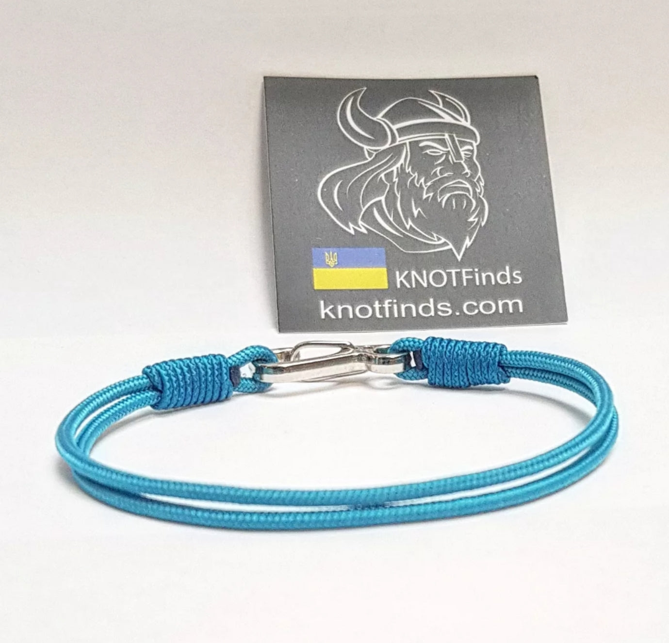 Skyline Solo – Ultra-Thin Sky Blue Paracord Bracelet | Minimalist Microcord Amulet