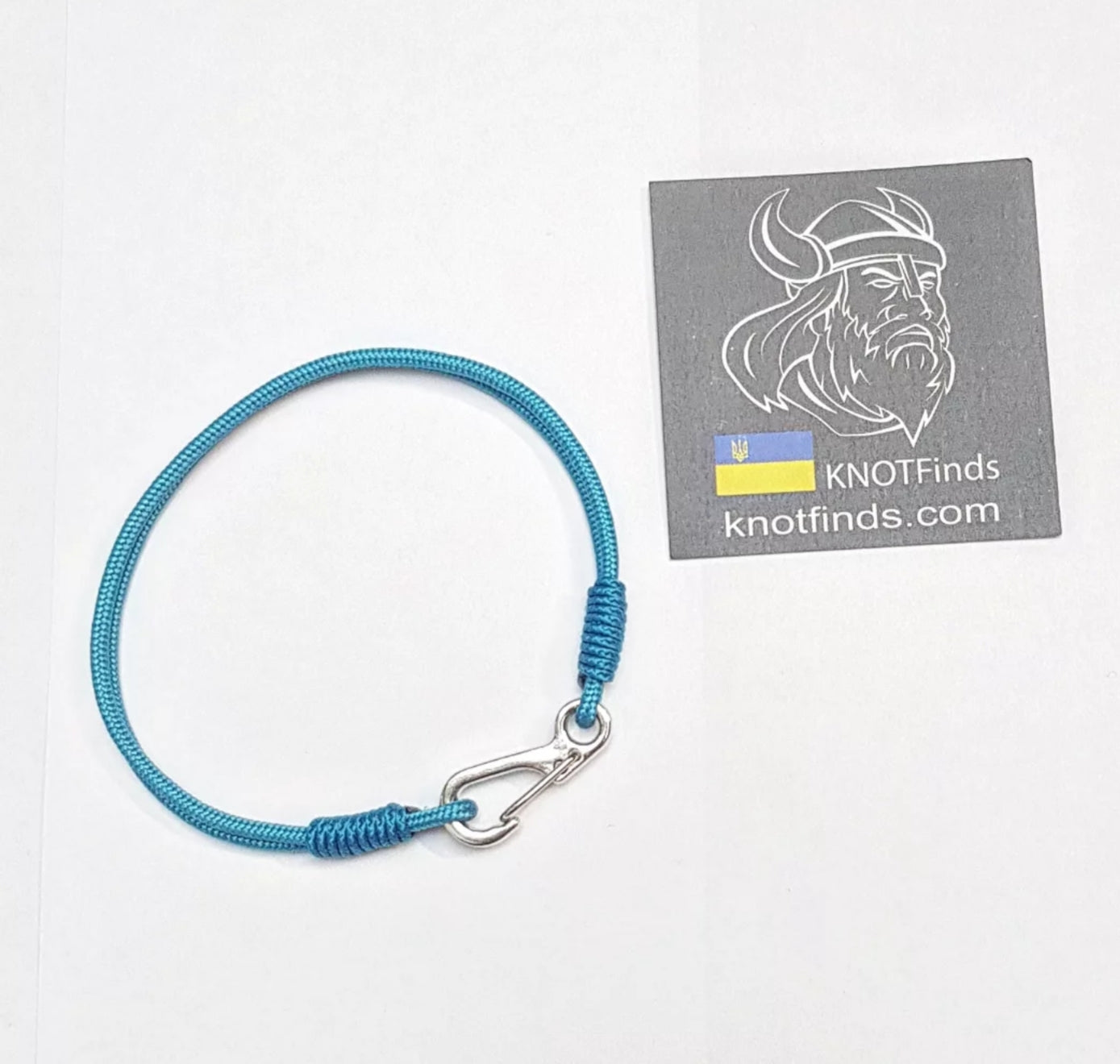 Skyline Solo – Ultra-Thin Sky Blue Paracord Bracelet | Minimalist Microcord Amulet