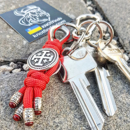 Handcrafted Stainless Steel Pilgrim’s Cross Keychain – Symbol of Path, Protection & Inner Vow