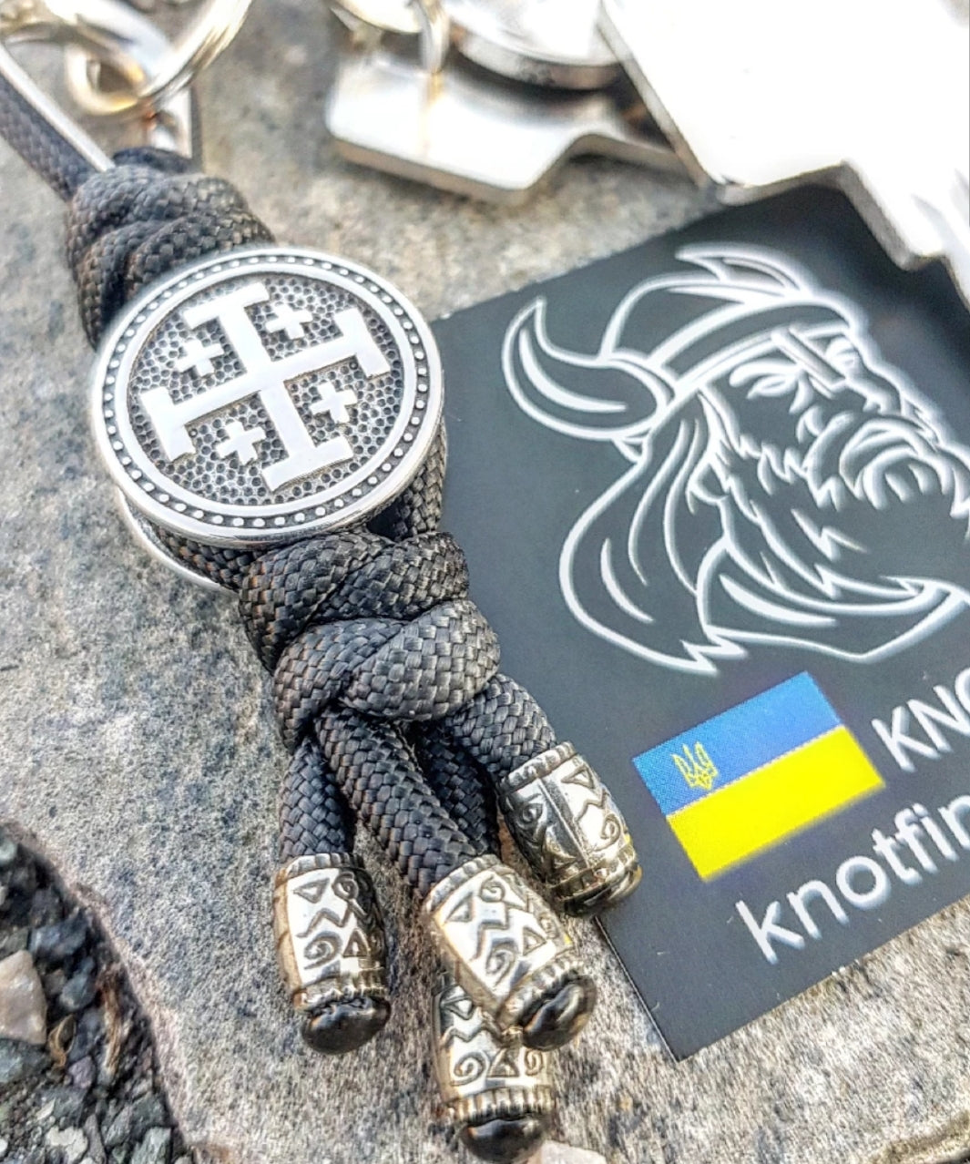 Handcrafted Stainless Steel Pilgrim’s Cross Keychain — A Personal Relic of Path, Oath & Silent Protection