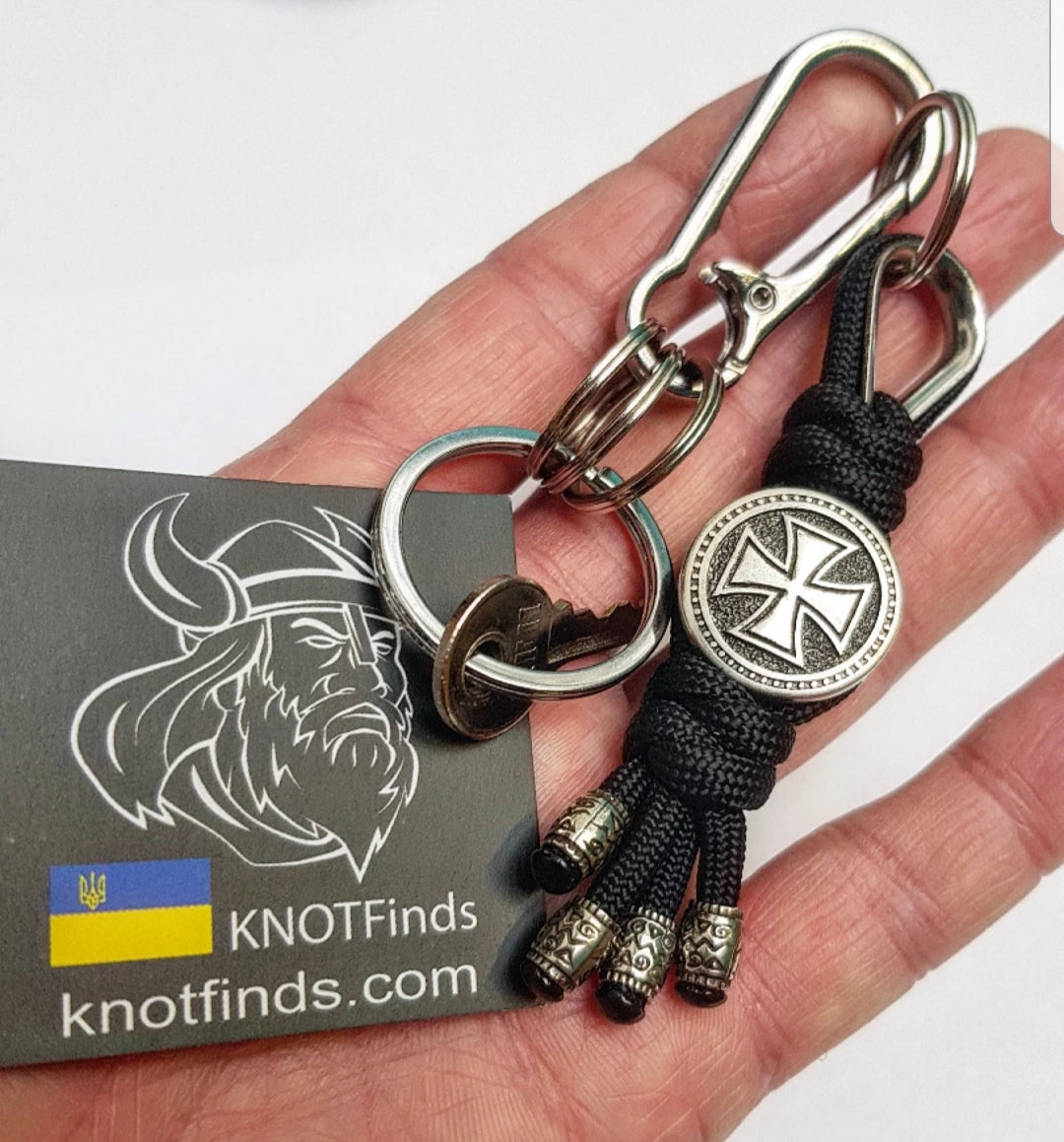 Templar Cross Keychain • Handcrafted Stainless Steel Amulet • Knight’s Oath Relic • Symbol of Path, Protection & Inner Strength