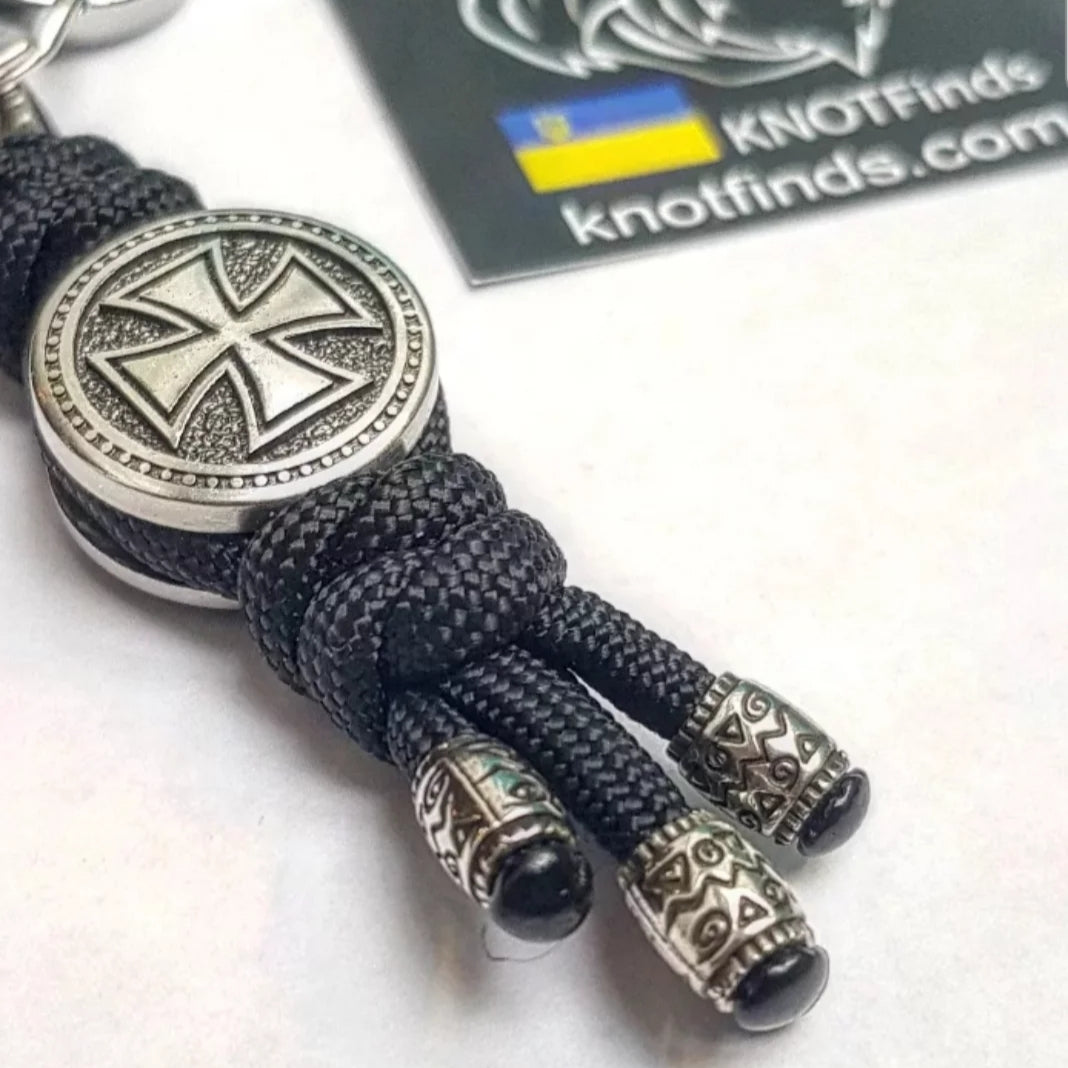 Templar Cross Keychain • Handcrafted Stainless Steel Amulet • Knight’s Oath Relic • Symbol of Path, Protection & Inner Strength