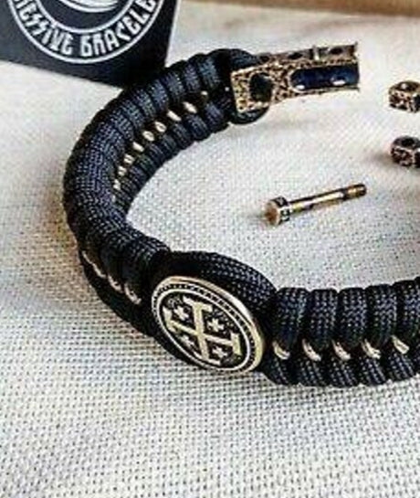 Bead JERUSALEM CROSS. Brass bead for Bracelet. Paracord beads. Manual casting. Protective amulet. Religious symbols.