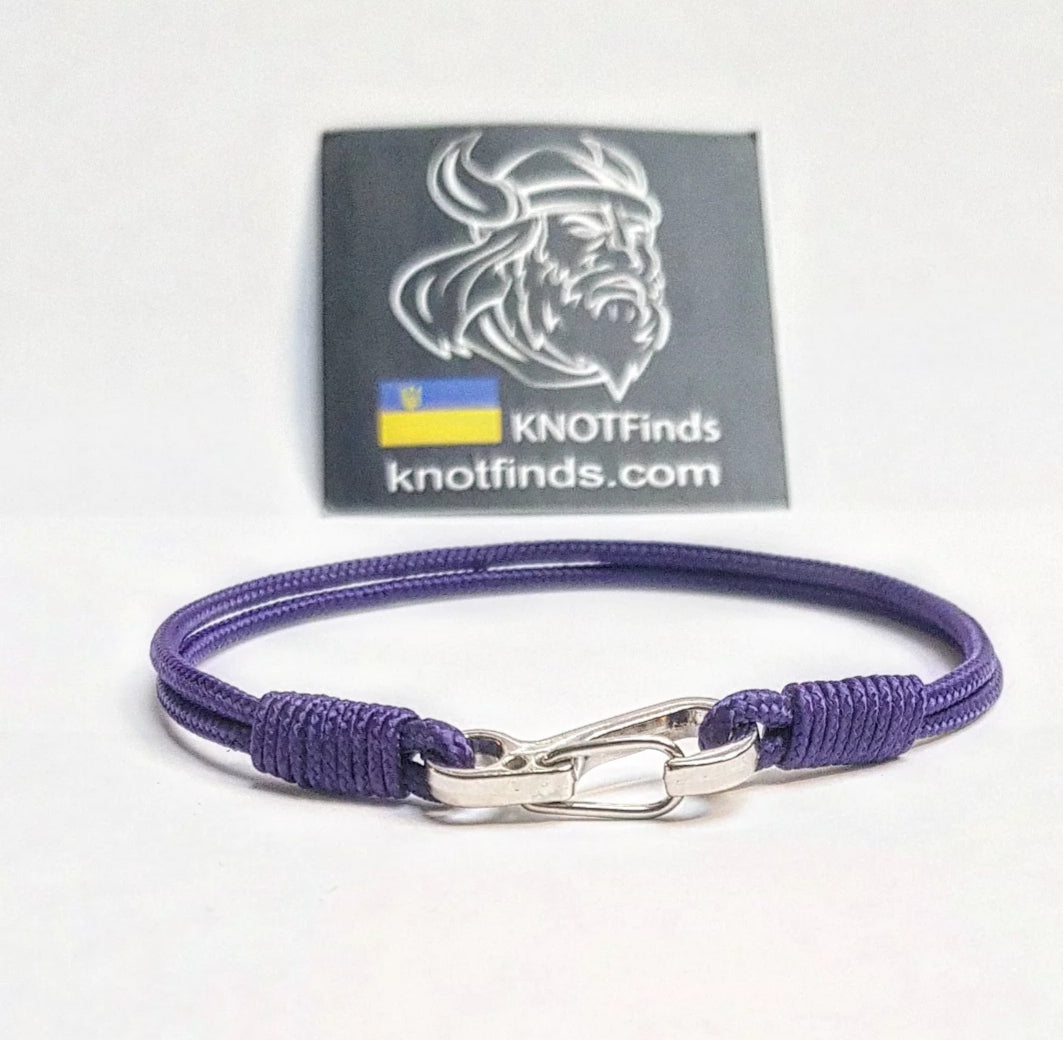 Purple Solo – Ultra-Thin Purple Paracord Bracelet | Minimalist Microcord Charm