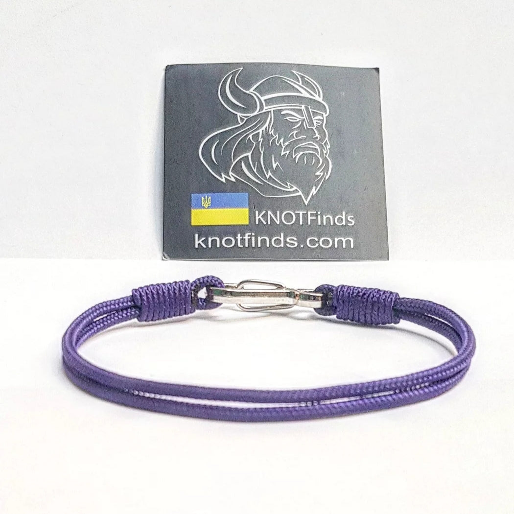 Purple Solo – Ultra-Thin Purple Paracord Bracelet | Minimalist Microcord Charm