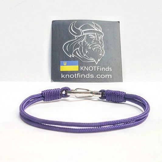 Purple Solo – Ultra-Thin Purple Paracord Bracelet | Minimalist Microcord Charm