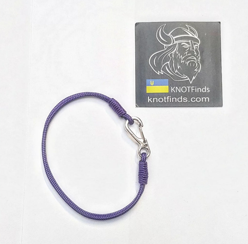 Purple Solo – Ultra-Thin Purple Paracord Bracelet | Minimalist Microcord Charm