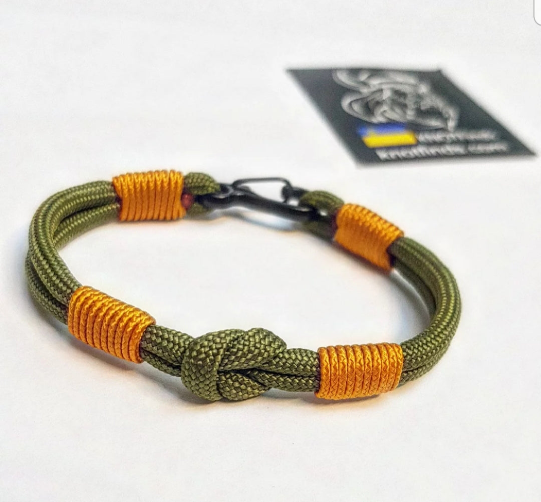 Forest Oath Knot – Olive Paracord Bracelet with Binding Knot | Minimal Tactical Jewelry