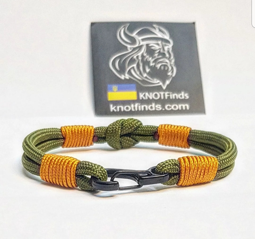 Forest Oath Knot – Olive Paracord Bracelet with Binding Knot | Minimal Tactical Jewelry