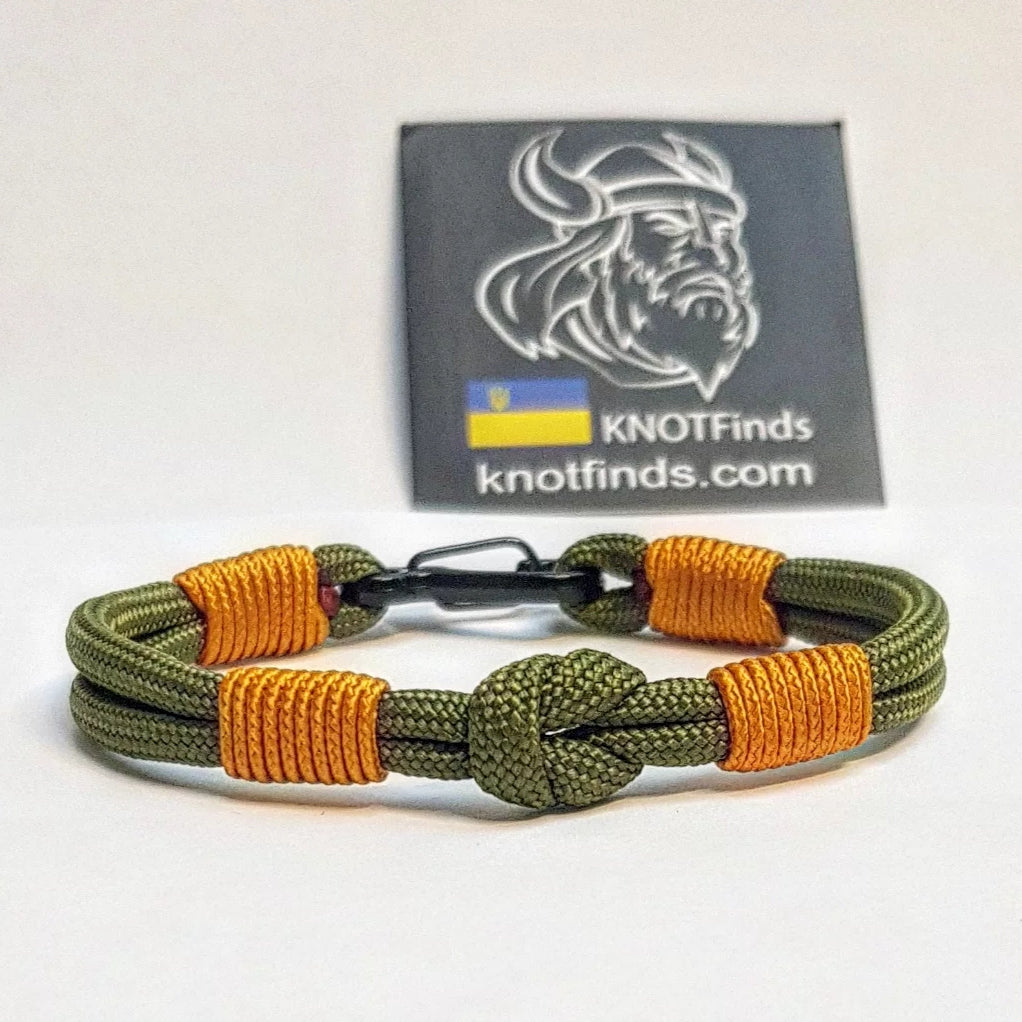 Forest Oath Knot – Olive Paracord Bracelet with Binding Knot | Minimal Tactical Jewelry
