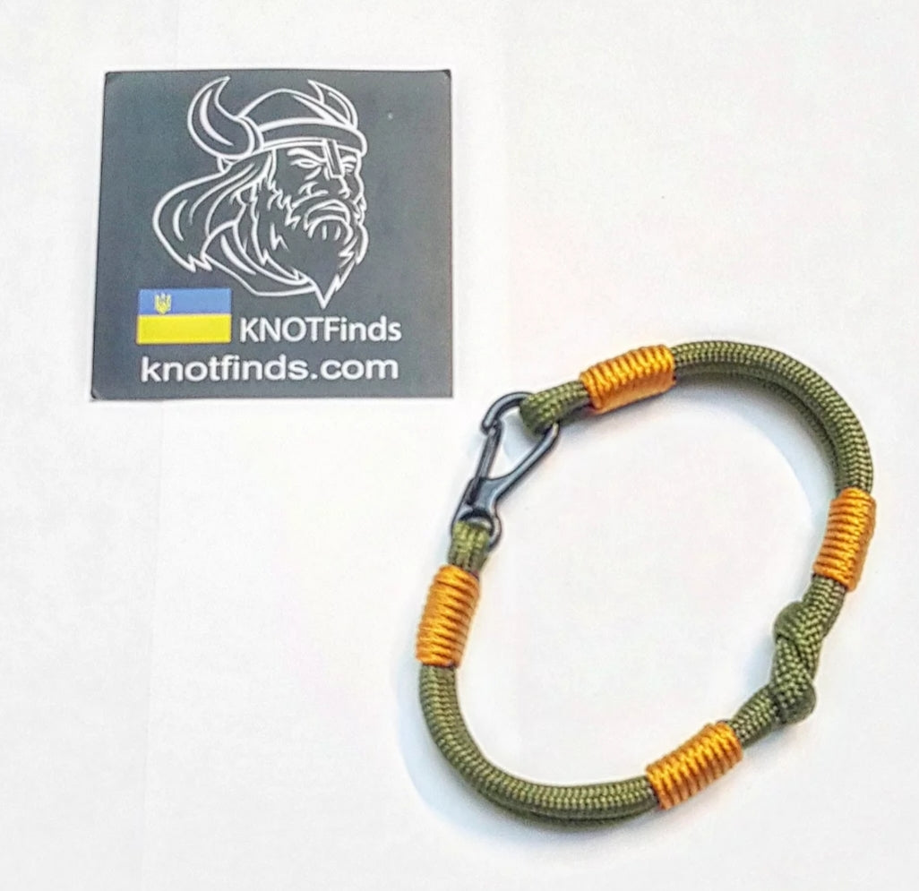 Forest Oath Knot – Olive Paracord Bracelet with Binding Knot | Minimal Tactical Jewelry