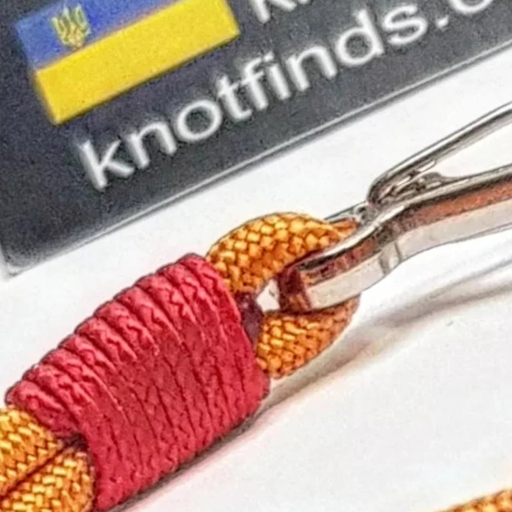 Sun Ember Knot Bracelet for Men | Gold Paracord Knot Bracelet | Symbolic Cord Jewelry | Minimal Tactical Bracelet | Gift for Him