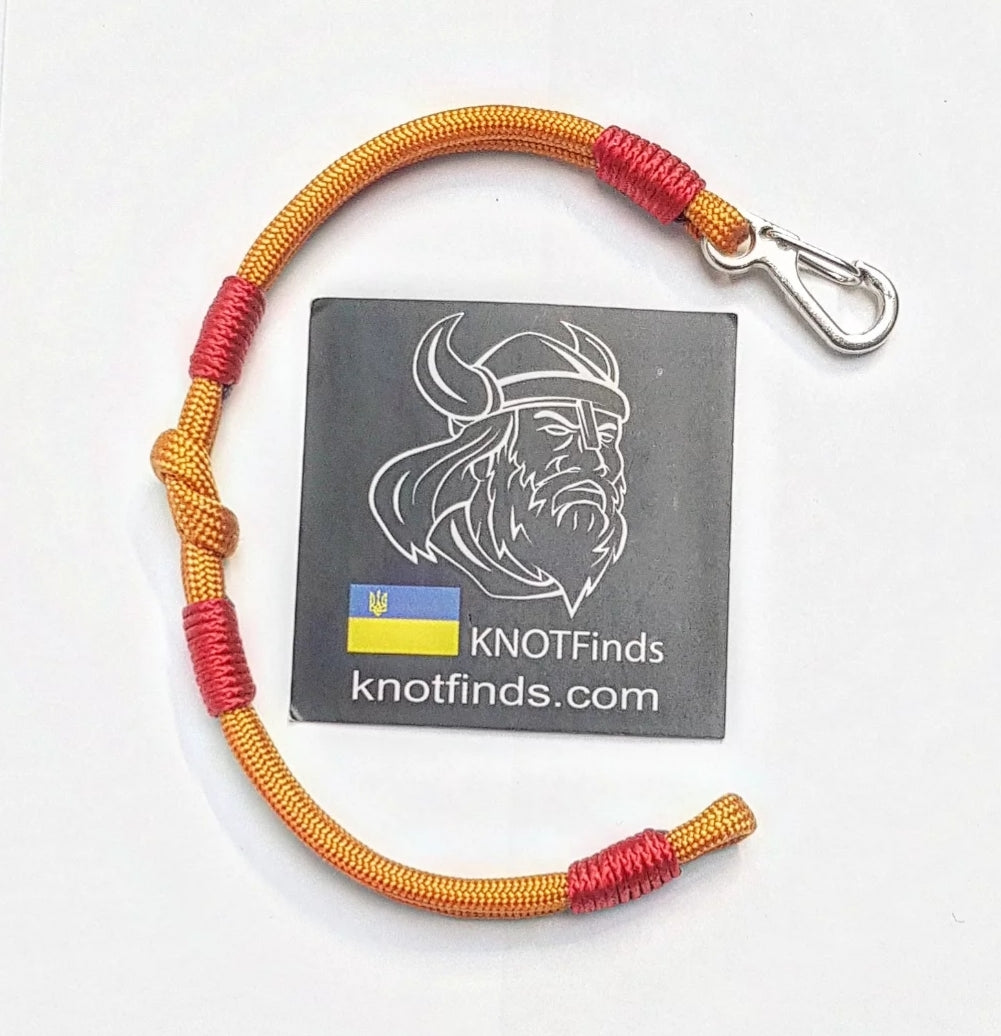 Sun Ember Knot Bracelet for Men | Gold Paracord Knot Bracelet | Symbolic Cord Jewelry | Minimal Tactical Bracelet | Gift for Him