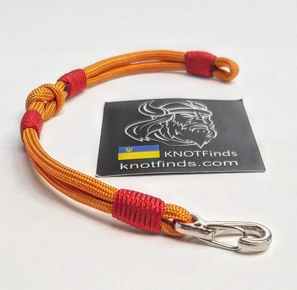 Sun Ember Knot Bracelet for Men | Gold Paracord Knot Bracelet | Symbolic Cord Jewelry | Minimal Tactical Bracelet | Gift for Him