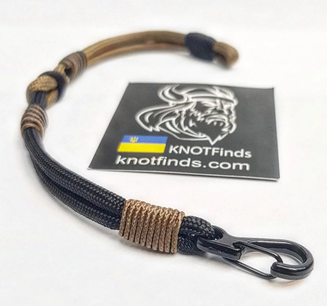 Urban Rugged Premium Paracord Bracelet – Mens Two Tone 550 Cord Bracelet, Graphite Sand Wristband, Tactical Minimalist Gift for Him