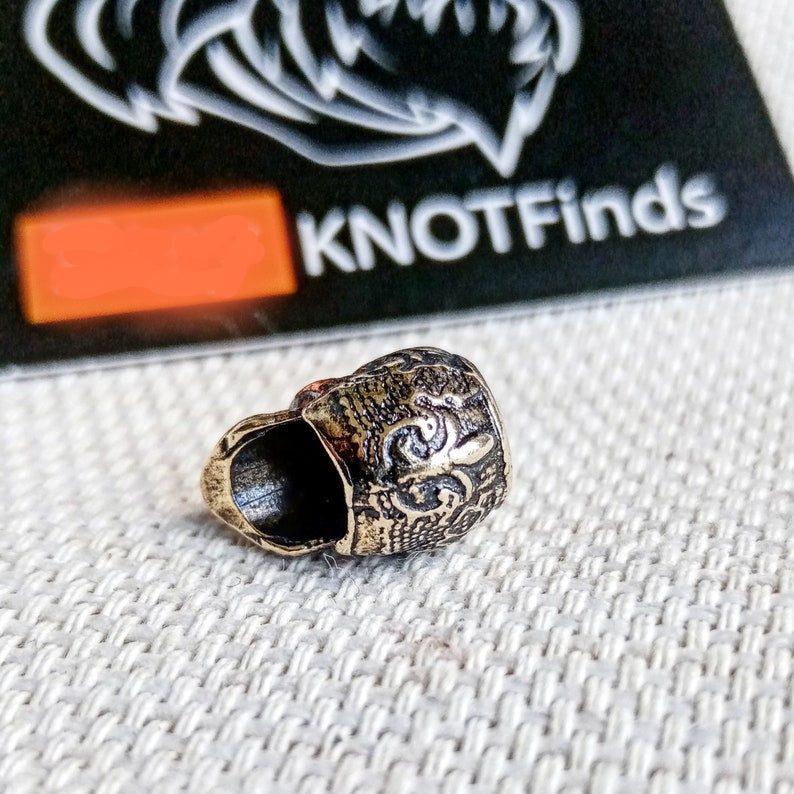 Brass Skull Bead: Viking Paracord Jewelry