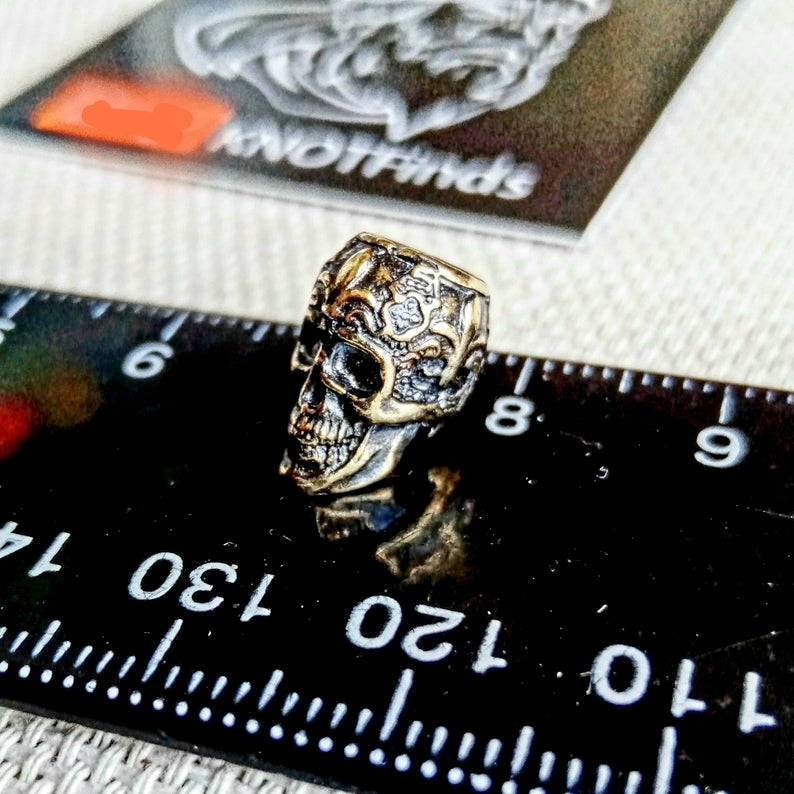 Brass Skull Bead: Viking Paracord Jewelry