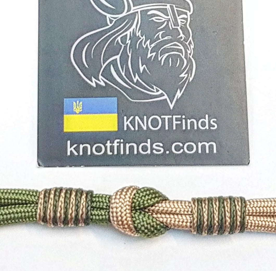 Olive Gold Paracord Bracelet – Mens 550 Cord Bracelet, Two Tone Tactical Wristband, Minimalist Military Style Bracelet, Gift for Him
